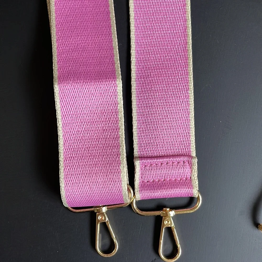 Crossbody Strap, Replacement Handbag Strap, Pink Guitar Strap - Picture 2 of 6